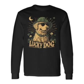 Golden Retriever Dog St Patrick's Day Saint Paddy's Irish Long Sleeve T-Shirt - Thegiftio