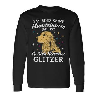 Golden Retriever Glitter Dog Holder Dog Owners Langarmshirts - Seseable