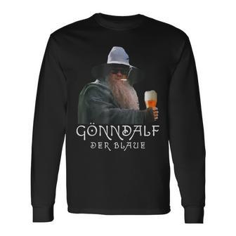 Gönndalf Der Blue Bierdrinker Saufen Bierbier Langarmshirts - Seseable