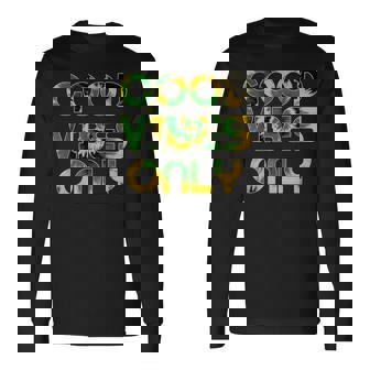 Good Vibe Only Jamaica Flag Tie Dye Positive Vibes Only Long Sleeve T-Shirt - Monsterry