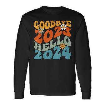 Goodbye 2023 Hello 2024 Happy New Year Long Sleeve T-Shirt | Mazezy DE