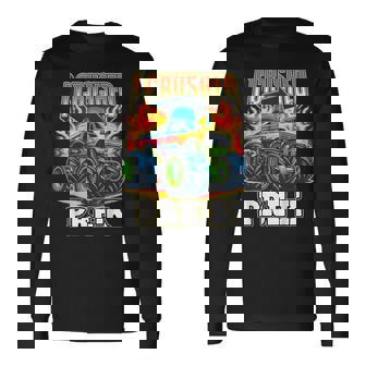 Graduation Pre-K Monster Truck Boys I Crushed Preschool Grad Long Sleeve T-Shirt | Mazezy