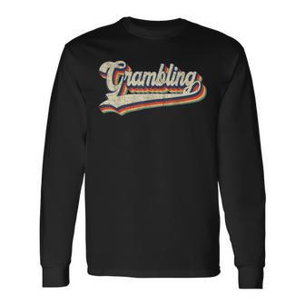 Gram Bling School Sport Name Vintage Retro Long Sleeve T-Shirt - Seseable