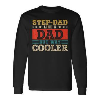 Grampa Like A Dad But Way Cooler Father's Day Papa Long Sleeve T-Shirt - Thegiftio UK