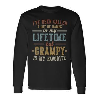 Grampy Is My Favorite Name Father's Day Grampy Long Sleeve T-Shirt - Seseable