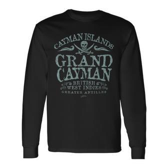 Grand Cayman Cayman Islands Pirate Long Sleeve T-Shirt - Thegiftio UK