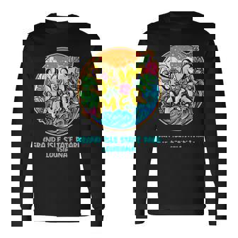 Grand Isle State Park Louisiana Summer Vacation Souvenir Sun Long Sleeve T-Shirt - Thegiftio
