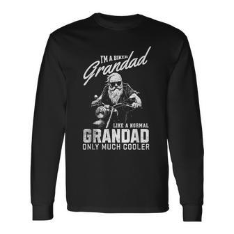 Grandad Motorbike Motorbike T Biker Grandad Long Sleeve T-Shirt - Monsterry