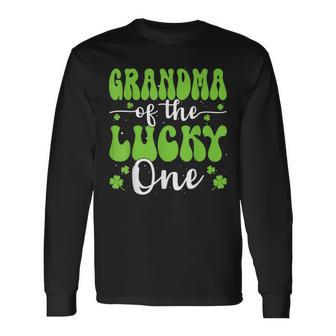 Grandma Of The Lucky One First Birthday St Patrick's Day Long Sleeve T-Shirt - Seseable