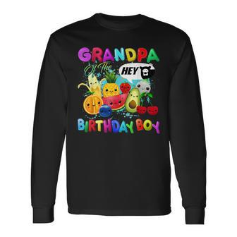 Grandpa Of The Birthday Boy Family Fruit Birthday Party Long Sleeve T-Shirt - Seseable