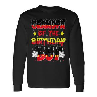 Grandpa Of The Birthday Boy Mouse Family Matching Long Sleeve T-Shirt - Seseable