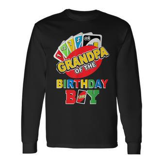 Grandpa Of The Birthday Boy Uno Daddy Papa 1St Bday Long Sleeve T-Shirt - Thegiftio