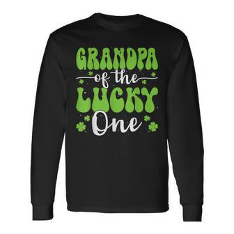 Grandpa Of The Lucky One First Birthday St Patrick's Day Long Sleeve T-Shirt - Thegiftio UK