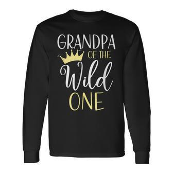Grandpa Of The Wild One First Birthday Matching Family Long Sleeve T-Shirt - Monsterry