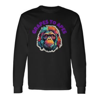 Grapes To Apes Long Sleeve T-Shirt - Monsterry AU