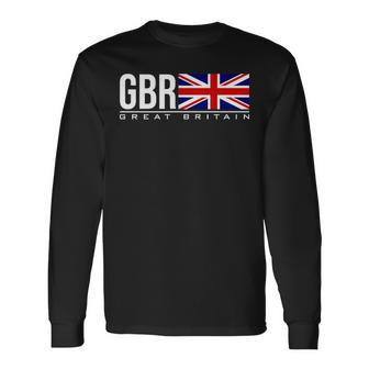 Great Britain Flag Union Jack British Athletic Team Sports Long Sleeve T-Shirt - Thegiftio UK