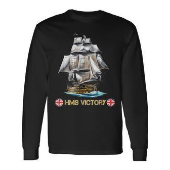 Great Britain Royal Navy Ship Of The Line Hms Victory Long Sleeve T-Shirt - Monsterry