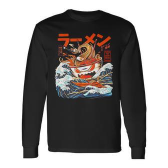 Great Ramen The Great Ramen Off Kanagawa Fun Long Sleeve T-Shirt - Thegiftio