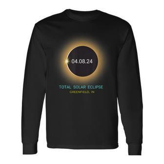 Greenfield In Total Solar Eclipse 040824 Indiana Souvenir Long Sleeve T-Shirt | Mazezy