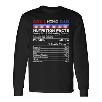 Grill King Dad Bbq Soul Food Family Reunion Cookout Fun Long Sleeve T-Shirt - Monsterry AU