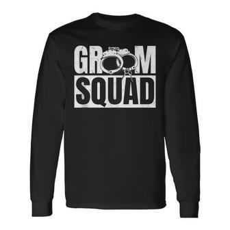 Groom Squad Groomsmen Wedding Bachelor Party Long Sleeve T-Shirt | Seseable CA