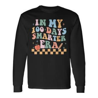 Groovy In My 100 Days Smarter Era 100 Days Of School Teacher Long Sleeve T-Shirt | Mazezy