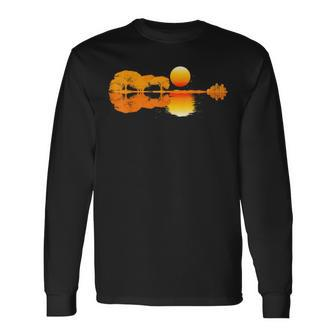 Guitar Sun Guitar Guitarist Langarmshirts - Seseable