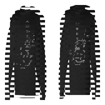 Guitarra Guitarrist Musiker Band Notas Músicas Concierto Camiseta de manga larga - Regaloses