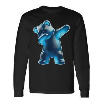 Gummy Bear Blue Gummy Bear Dabbing Gummy Bear Long Sleeve T-Shirt - Seseable