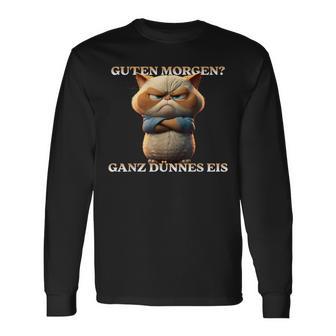 Guten Morgen Ganz Thin Ice Guten Morgen Ganz Thin Ice Black Langarmshirts - Seseable