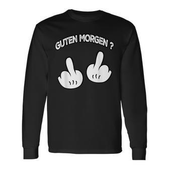 Guten Morgen Schlafmütze Morgenmuffel Langschläfer Langarmshirts - Seseable