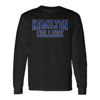 Hamilton College Col_Blu-01 Long Sleeve T-Shirt - Seseable