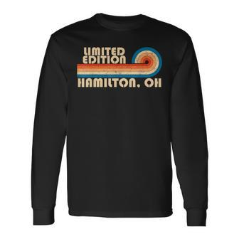 Hamilton Oh City Pride Hometown Retro Vintage Long Sleeve T-Shirt - Monsterry
