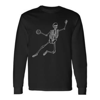 Handball Handballer Boys Children Black S Langarmshirts - Seseable