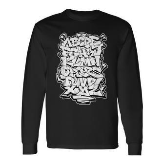 Handstyle Hip Hop Urban Lettering With Graffiti Alphabet Langarmshirts - Seseable