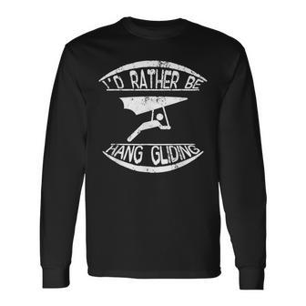 Hang Gliding Vintage Look Hang Glider Flying Long Sleeve T-Shirt - Monsterry