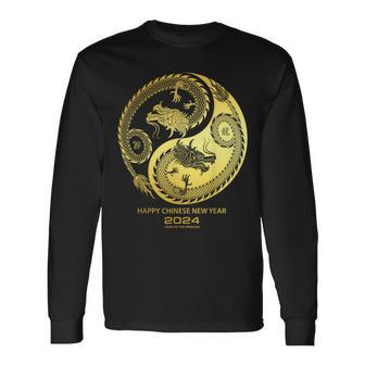 Happy 2024 Chinese New Year 2024 Year Of The Dragon 2024 Long Sleeve T-Shirt - Thegiftio UK