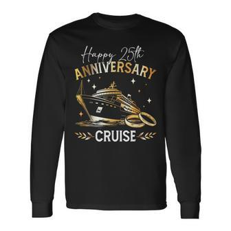 Happy 25Th Anniversary Cruise Wedding Matching Long Sleeve T-Shirt - Seseable