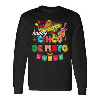 Happy 5 De Mayo Lets Fiesta Viva Mexico Cinco De Mayo Man Long Sleeve T-Shirt - Monsterry UK