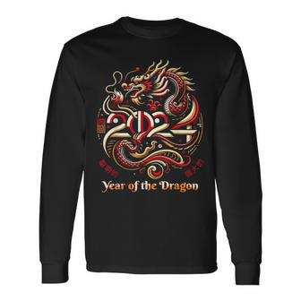 Happy Chinese New Year 2024 Year Of The Dragon Zodiac Long Sleeve T-Shirt | Mazezy