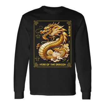 Happy Chinese New Year 2024 Lunar New Year Dragon Red Long Sleeve T-Shirt | Mazezy