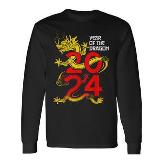 Happy Chinese New Year Decorations 2024 Year Of The Dragon Long Sleeve T-Shirt | Mazezy