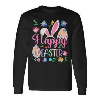 Happy Easter Bunny Spring Easter Egg Easter For Women Long Sleeve T-Shirt | Mazezy