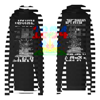Happy Haitian Flag Day Haiti Flag Pride 1804 Family Long Sleeve T-Shirt | Mazezy