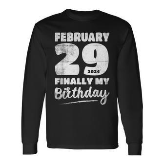 Happy Leap Day My Birthday Leap Year February 29Th Long Sleeve T-Shirt - Monsterry UK