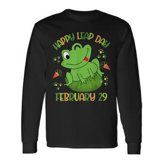 Happy Leap Day Year 2024 February 29Th Frog Lovers Long Sleeve T-Shirt - Seseable
