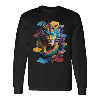 Happy Lunar New Year 2024 Stronger Chinese Dragon Decoration Long Sleeve T-Shirt - Monsterry