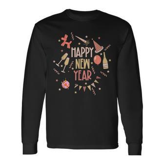 Happy New Year 2024 New Years Eve Party Family Christmas Long Sleeve T-Shirt - Seseable