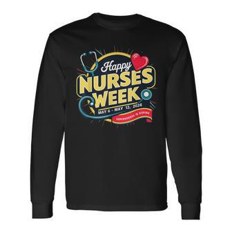 Happy Nurses Week And Day 2024 Superheroes In Scrubs B Long Sleeve T-Shirt - Monsterry DE