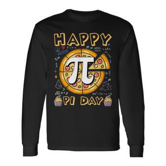 Happy Pi Day Pie Day Pizza Mathematics Pi Symbol Long Sleeve T-Shirt - Monsterry CA